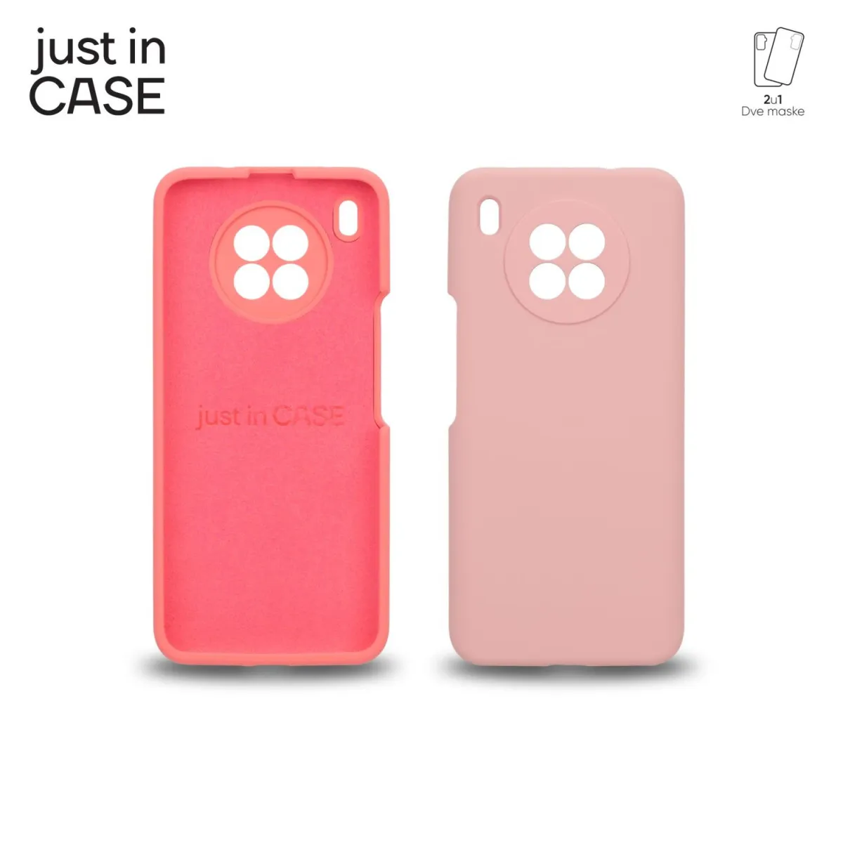 JUST IN CASE Maska 2u1 Extra case MIX PLUS za Honor 50 Lite, roze