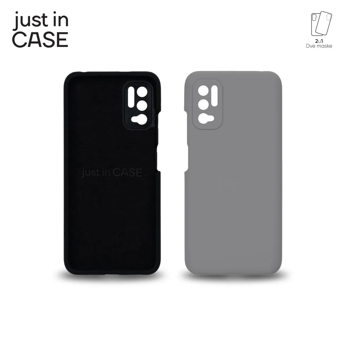 JUST IN CASE Maska 2u1 Extra case MIX PLUS za Redmi Note 10 5G/ crna