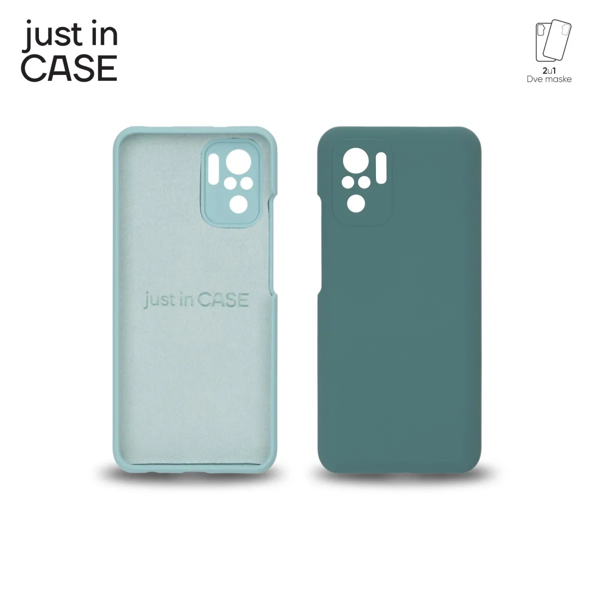 JUST IN CASE Maska 2u1 Extra case MIX PLUS za Redmi Note 10s/ zelena