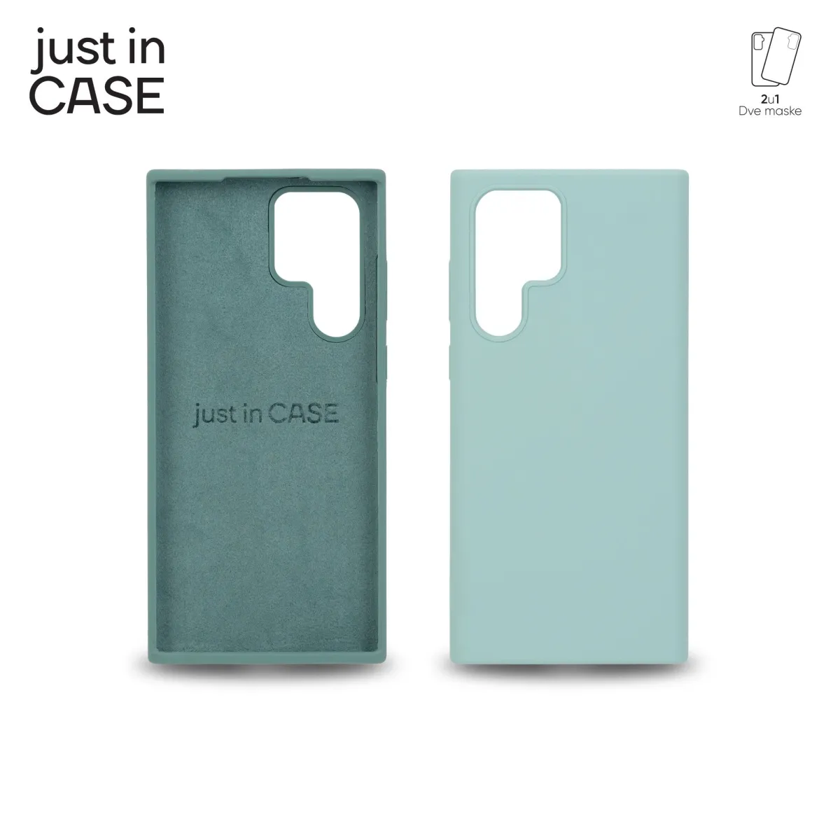 JUST IN CASE Maska 2u1 Extra case MIX PLUS za Samsung S22 ultra/ zelena