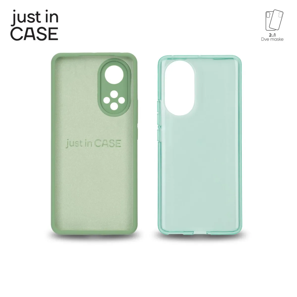 JUST IN CASE Maska 2u1 Extra case MIX za Honor 50/ zelena