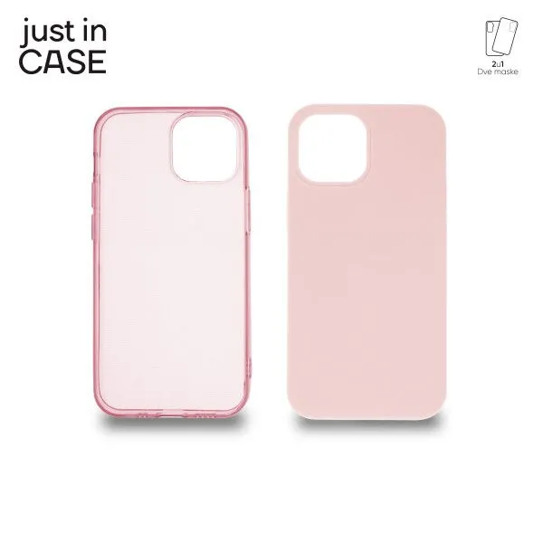 JUST IN CASE Maska 2u1 Extra case MIX za iPhone 13 MINI, roze