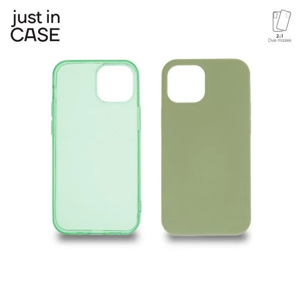 JUST IN CASE Maska 2u1 Extra case MIX za iPhone 13 MINI/ zelena