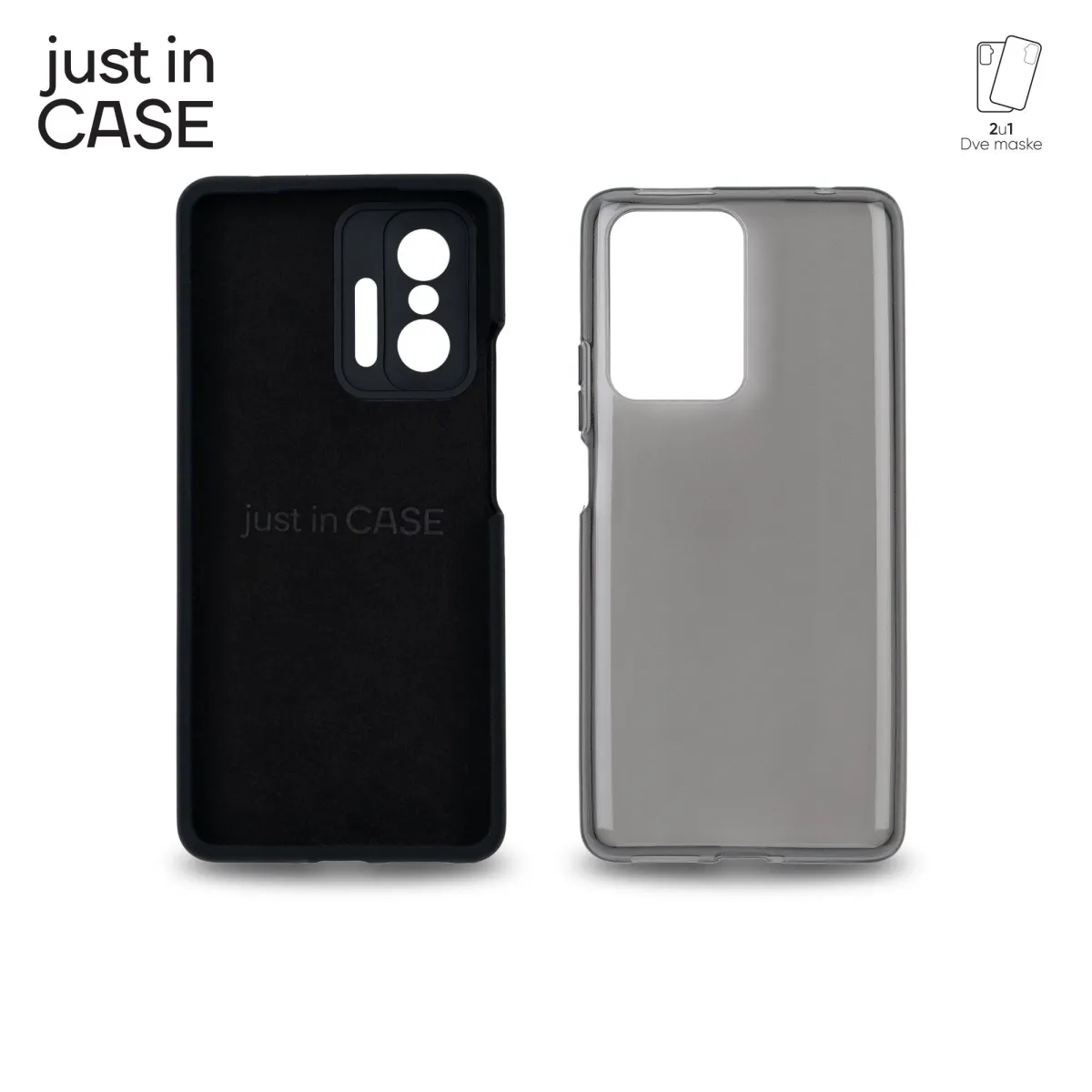 JUST IN CASE Maska 2u1 Extra case MIX za Mi 11T/11T pro 128GB/ crna