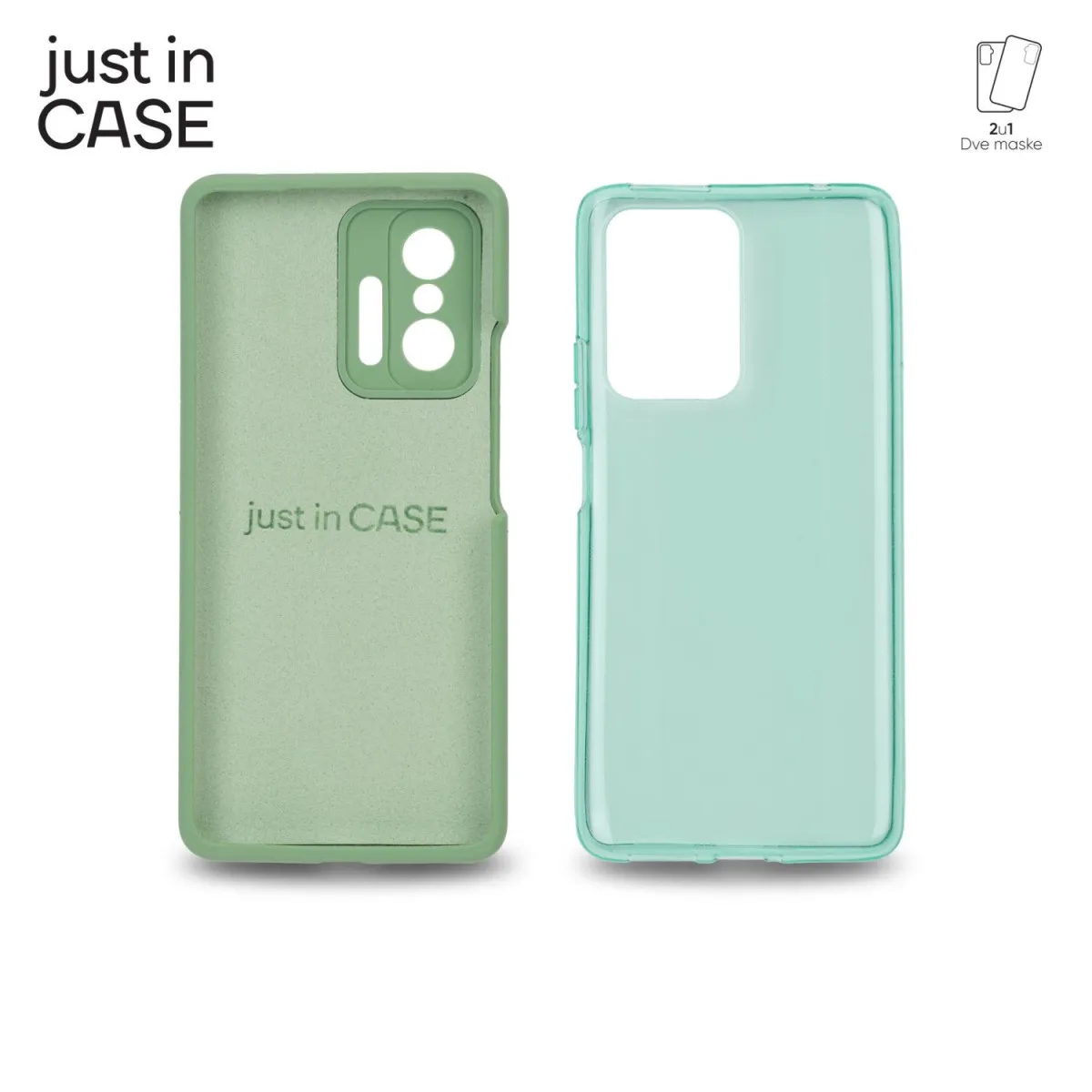 JUST IN CASE Maska 2u1 Extra case MIX za Mi 11T/11T pro 128GB/ zelena