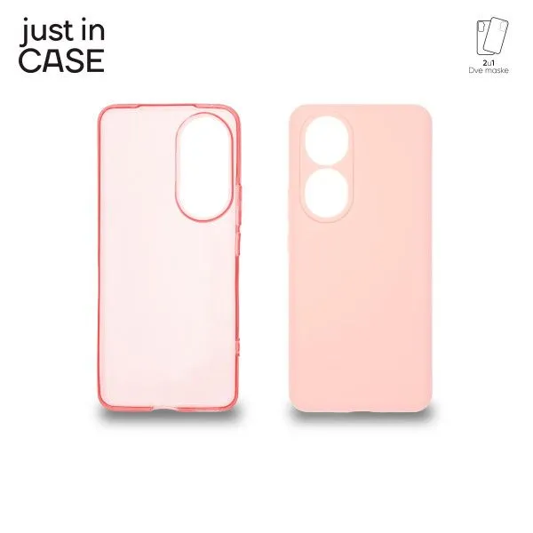 JUST IN CASE Silikonska maska 2u1 Extra case za Honor 90/ roze