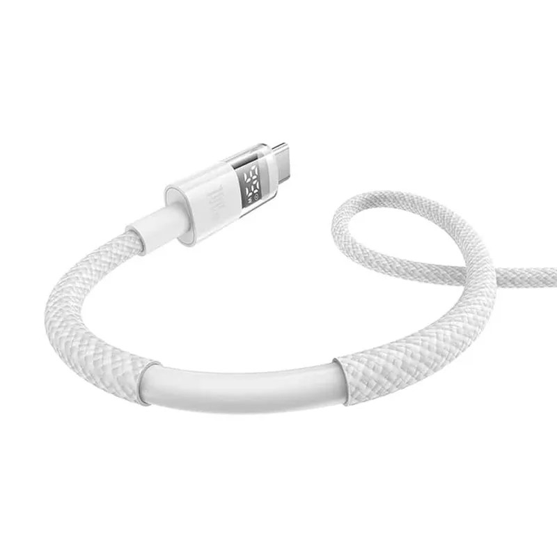 Kabel Baseus Display 2 Fast Charging Data Cable USB-C na USB-C 100W 1m Moon White