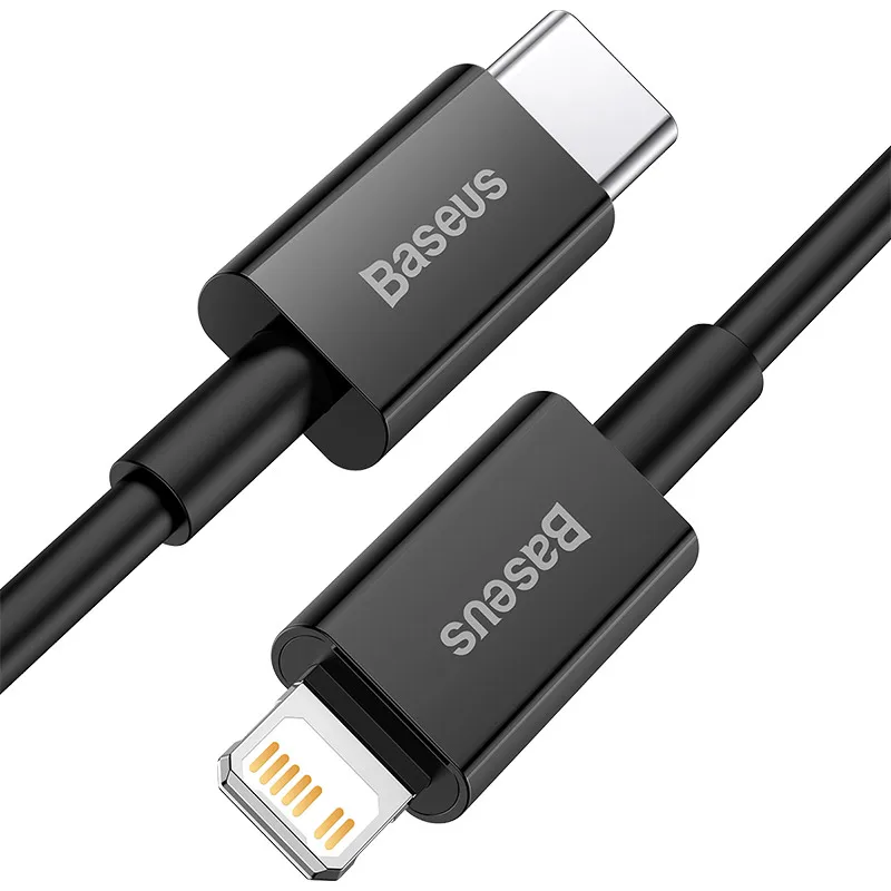 Kabel Baseus Superior PD Fast Charging Type-C na Lightning 20W crni 1m