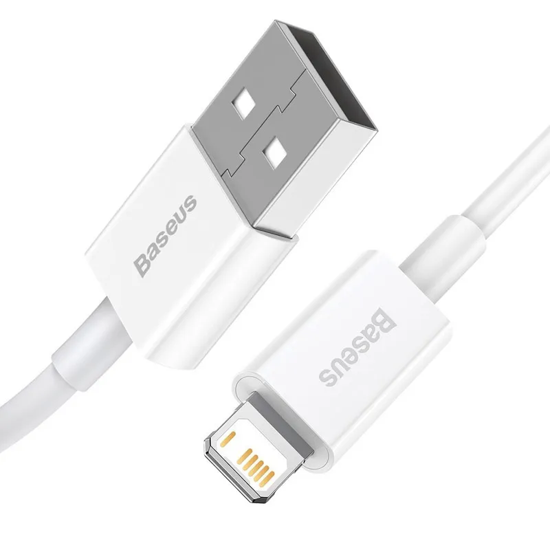 Kabel Baseus Superior Series Fast Charging USB na Lightning 2.4A beli 1m