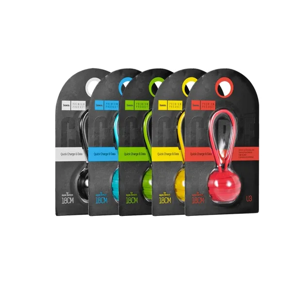 Kabel Hoco U3 Whorl charm Micro USB crni.