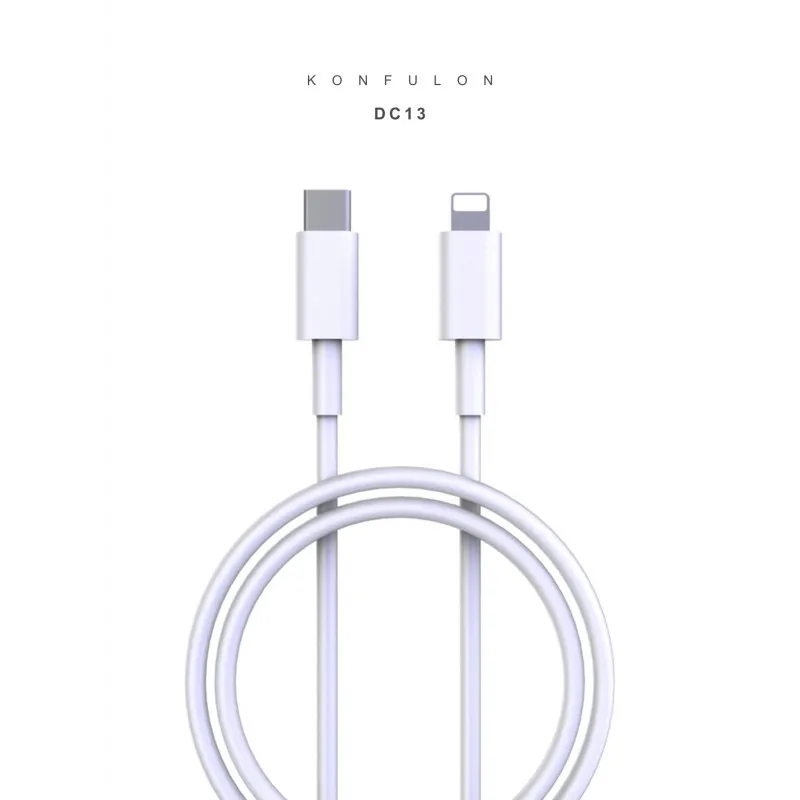 Kabel KONFULON Joko DC13 3A Type-C na iPhone Lightning beli 1m