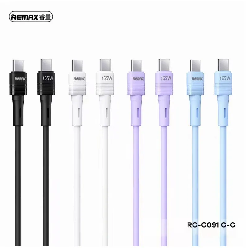 Kabel Remax Leya RC-C091 Type-C na Type-C 65W PD Fast Charging crni 1m