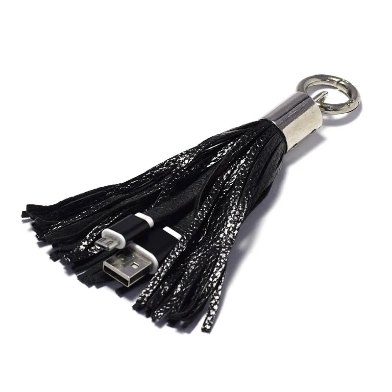 Kabel sa priveskom Micro USB crni.