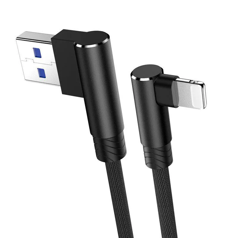 Kabel USB na Lightning Elbow crni 1m