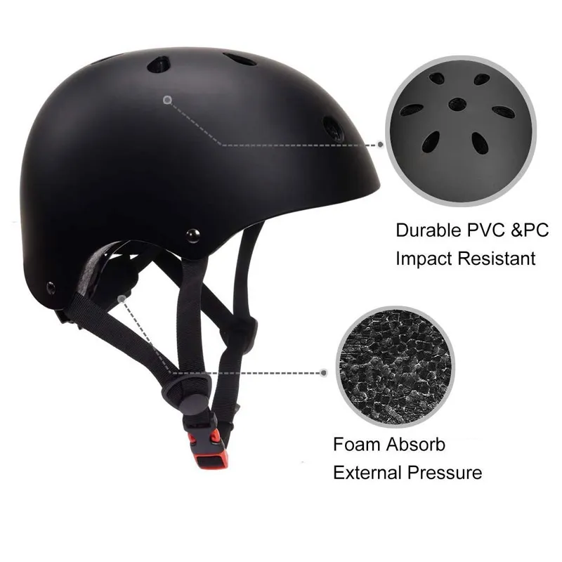 Kaciga za trotinet/rolere/skateboard (S 50-54 cm) crna