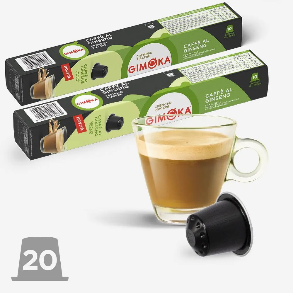 GIMOKA Kapsule za kafu NESPRESSO IN ALLUMINIO Caffè Al Ginseng AL/T 20 kom