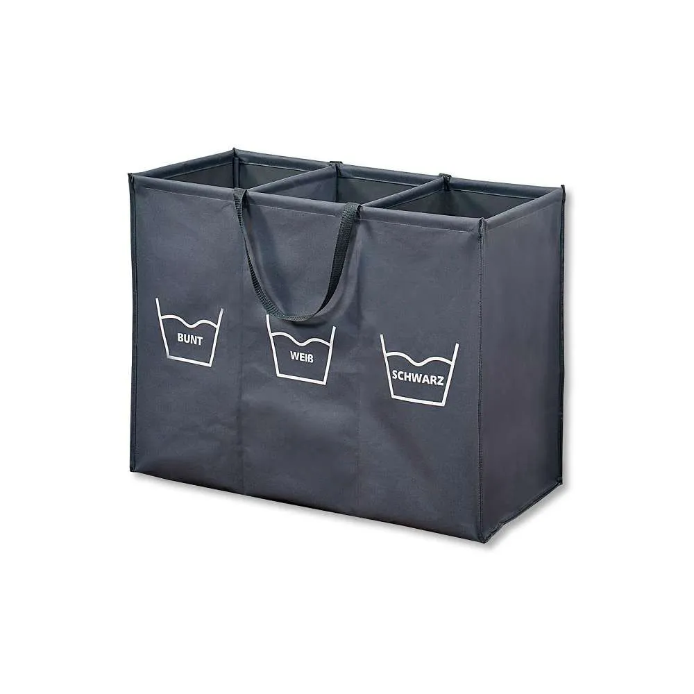 KESPER Korpa za veš sa 3 pregrade bambus okvir 74x36x60cm