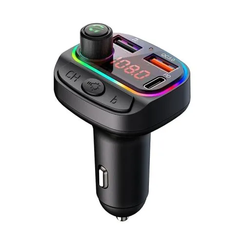KETTZ FM Transmiter i Punjač Paya – 2×USB QC3.1 + Type-C/ LED