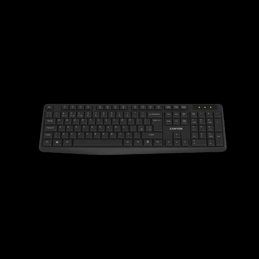 Keyboard KB-W01 EN/AD Wireless Black