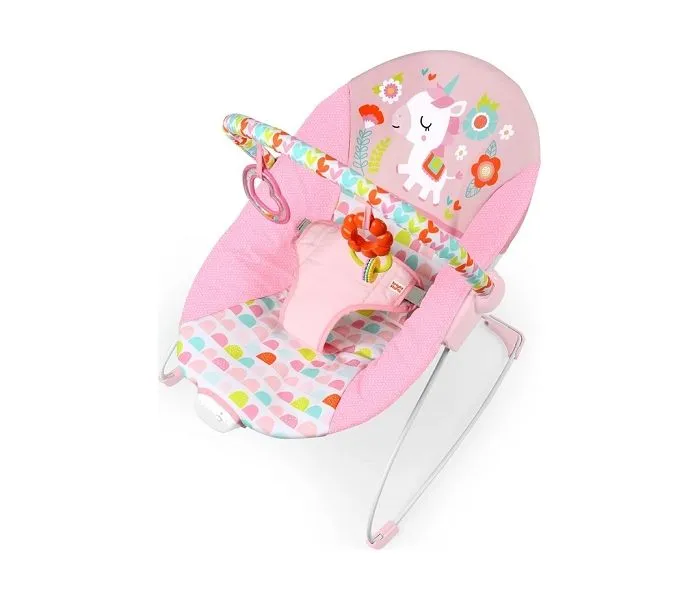 KIDS II Ležaljka za bebe sa vibracijom Fancy Fantasy Bright starts/ roze