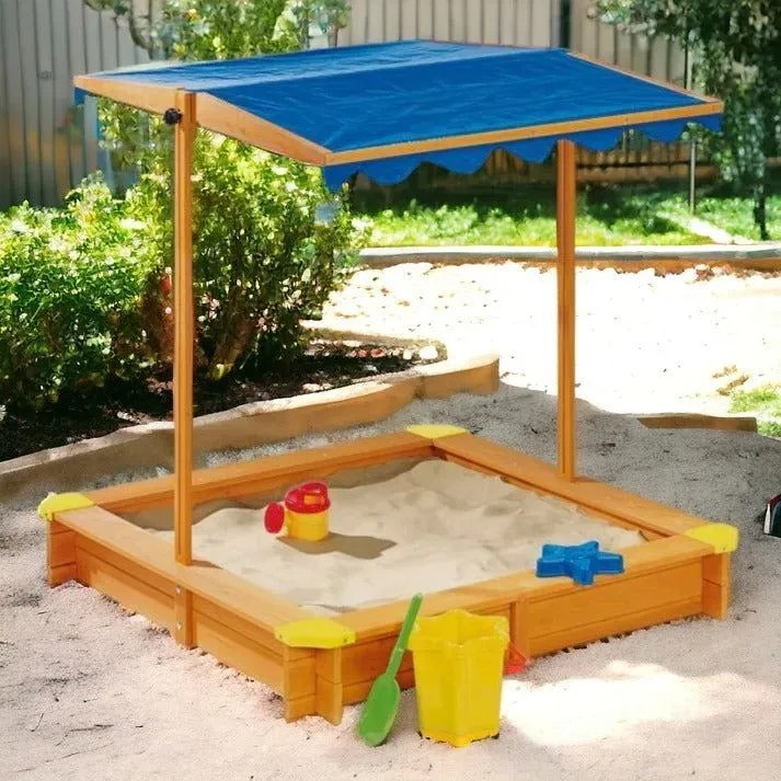 KINDER HOME Dečiji drveni peščanik KINDER HOME/ sa podesivim/ vodootpornim poklopcem anti-UV 30