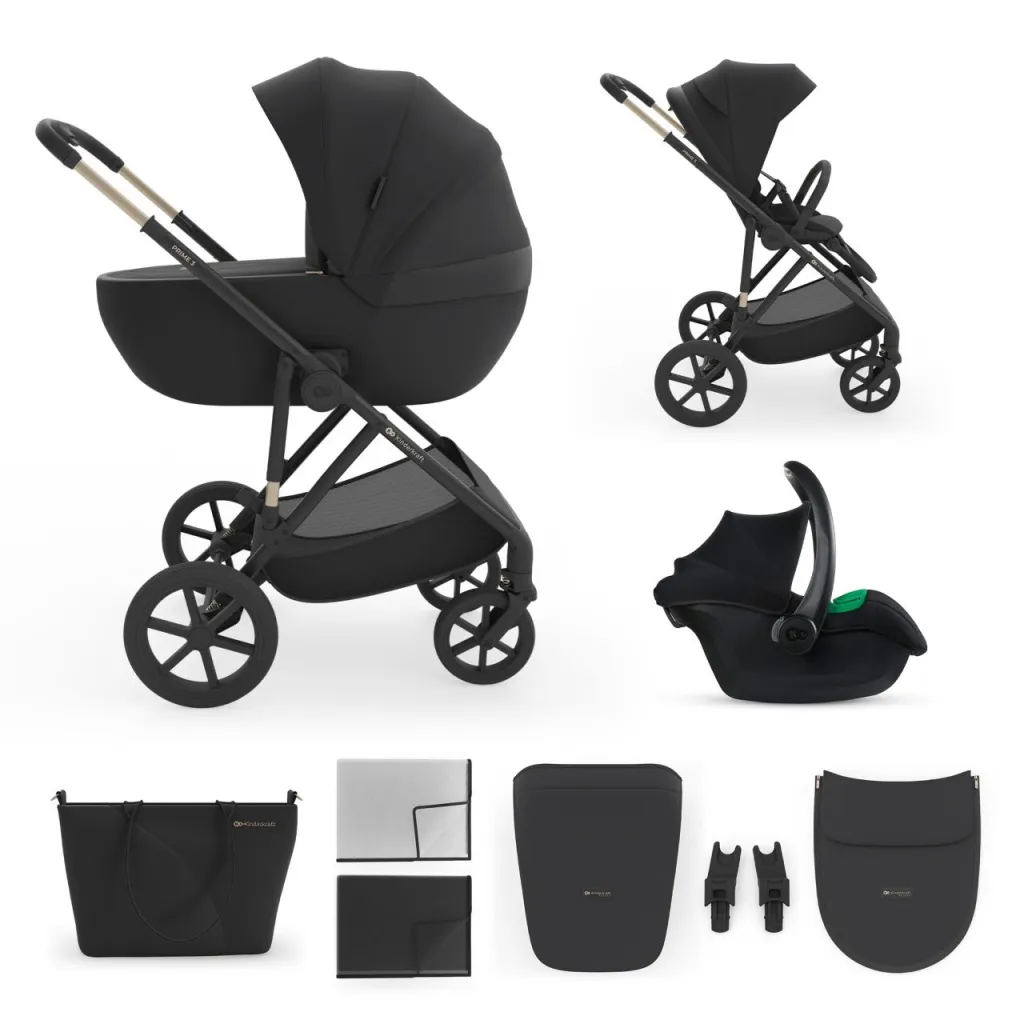 KINDERKRAFT kolica 3u1 prime 3 black