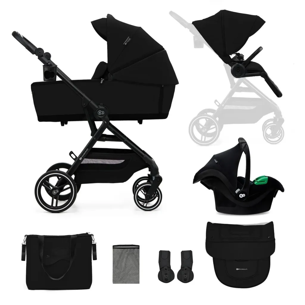 KINDERKRAFT Kolica za bebe 3u1 Yoxi mink pro pure/ crna