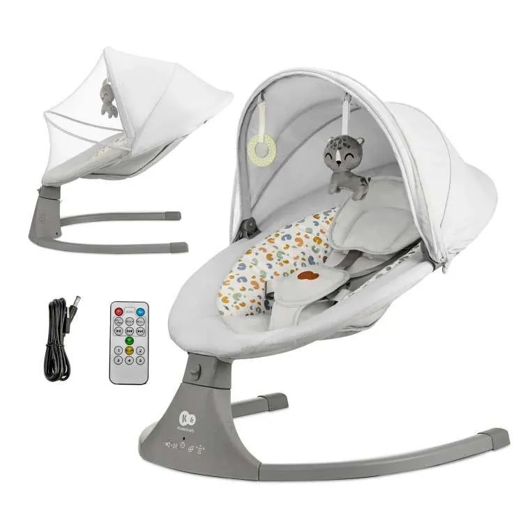 KINDERKRAFT Ljuljaška za bebe Lumi 2/ siva