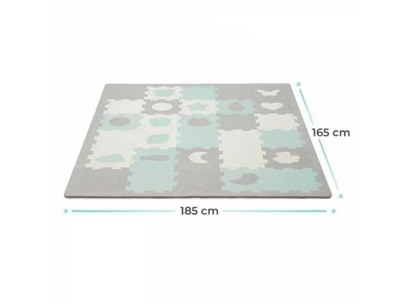 KINDERKRAFT Podne puzzle 3D Luno shapes/ mint/siva
