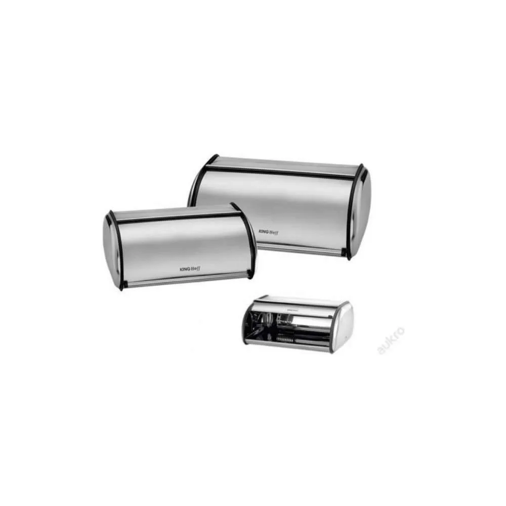 KINGHOFF  Set kutija za hleb metalna silver