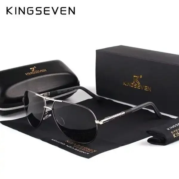KINGSEVEN Muške naočare za sunce N725 black - silver