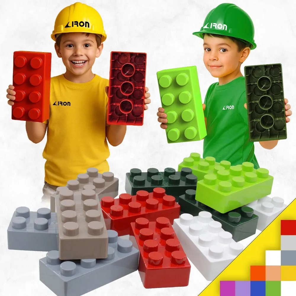 Kocke za decu velike MEGA BRICK kocke set od 50kom. - Veličina cigla kocke 11/5cm x 23cm x 6cm