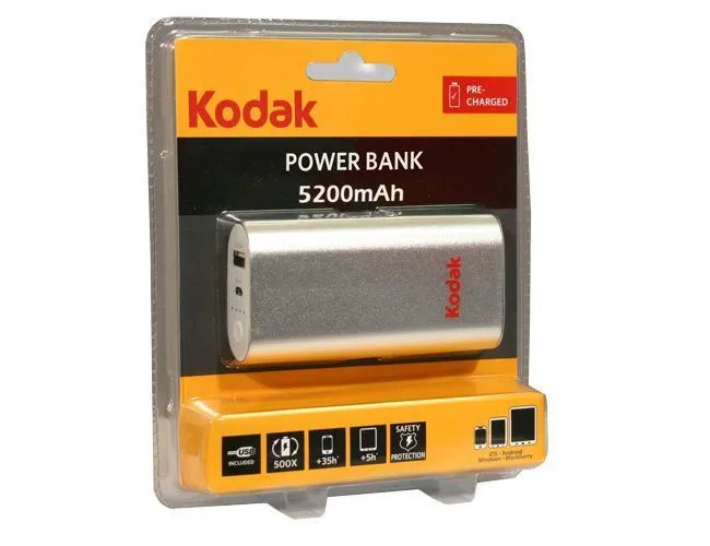 KODAK Power Bank, 5200 mAh, srebrna