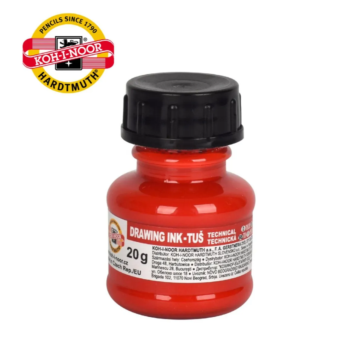 KOH-I-NOOR Tuš crveni 20gr 141700402