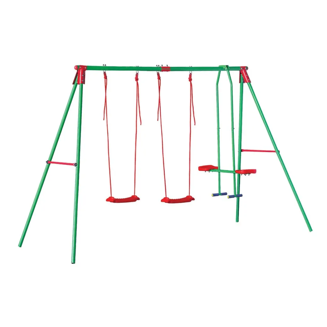 Kombinovana metalna ljuljaška za decu 3u1/ 400x139x203 cm