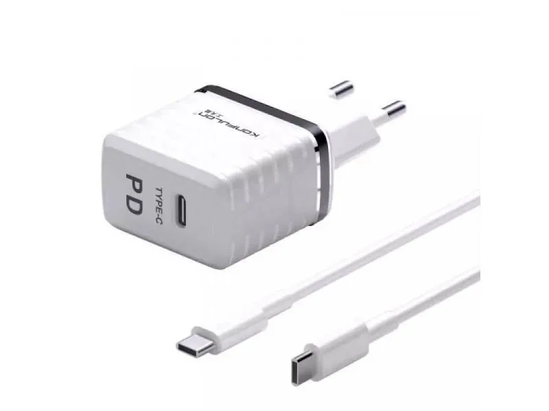 KONFULON Kućni punjač sa USB C na USB C kablom 20W C32D+DC15