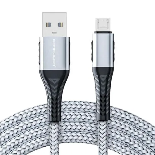 KONFULON USB Kabl DC32 Mikro PLETENI 3A 1m, siva
