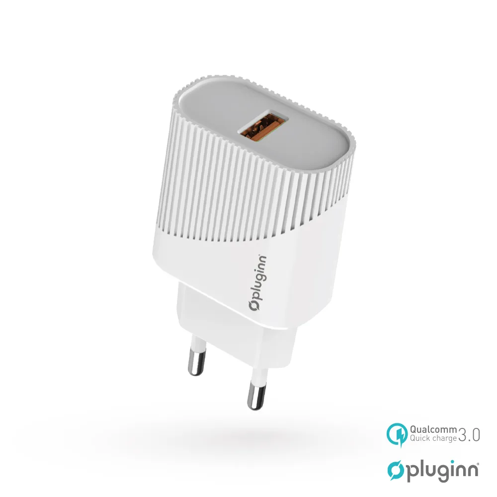 Kucni punjac Pluginn PI-D52S/ QC3.0 18W sa lightning kablom beli CE