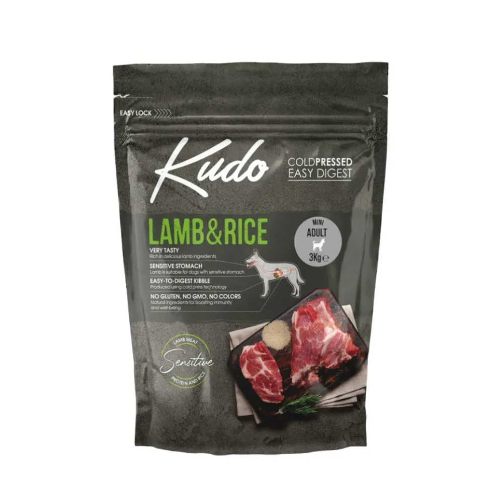 KUDO Hrana za pse Jagnjetina i pirinač Mini adult  3kg