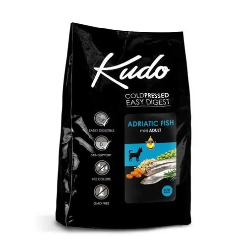 KUDO Hrana za pse Riba Adriatic Mini adult 3kg