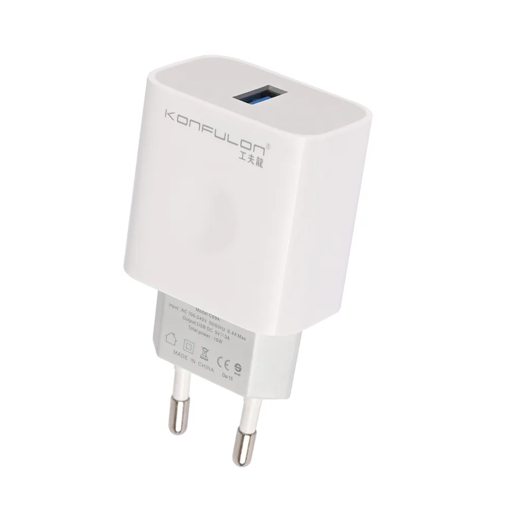 Kućni punjač KONFULON C69A+DC05 QC 15W/ USB na iPhone lightning beli 1m