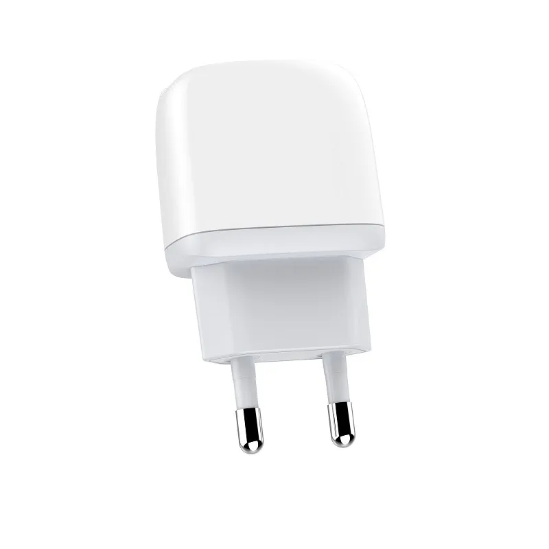 Kućni punjač LDNIO A2219 2xUSB 5V 2.4A 12W sa kablom USB na Type-C beli