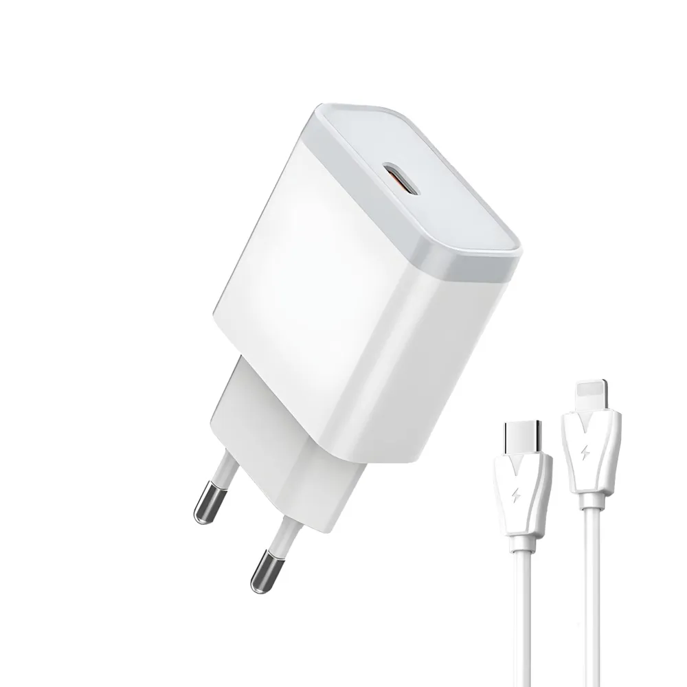 Kućni punjač LDNIO Q122 PPS PD/ 27W sa Type C na iPhone lightning kablom beli