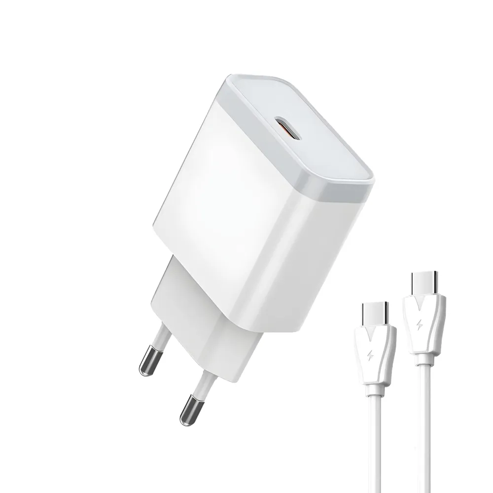Kućni punjač LDNIO Q122 PPS PD/ 27W sa Type C na Type C kablom beli