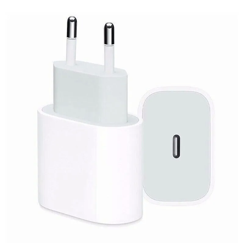 Kućni punjač PD 20W za iPhone sa kablom Type-C na Lightning beli