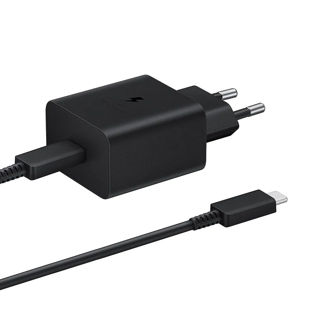 Kućni punjač PD 45W fast charger Type C na Type C/ crna