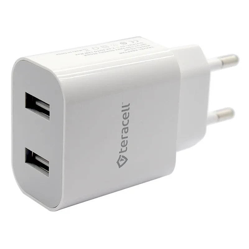 Kućni punjač Teracell TC-08 2USB 5V 2.4A 12W beli