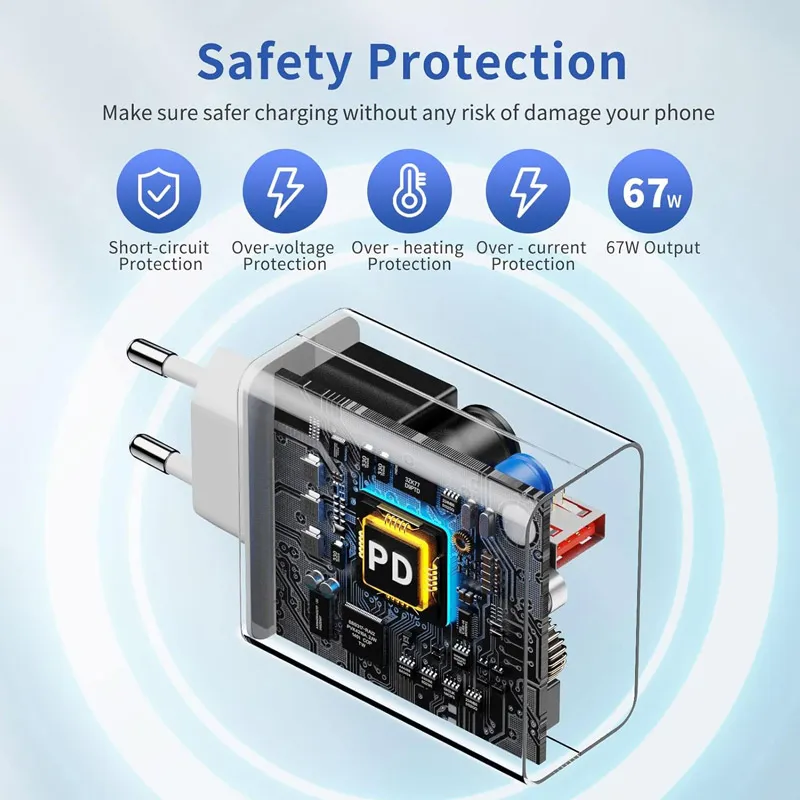 Kućni punjač Xiaomi PD 67W sa Type-C kablom beli EU