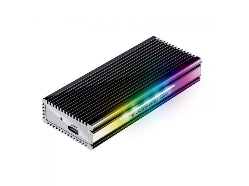 LC POWER LC-M2-C-MULTI-RGB M.2 SSD kućište (NVMe & SATA)