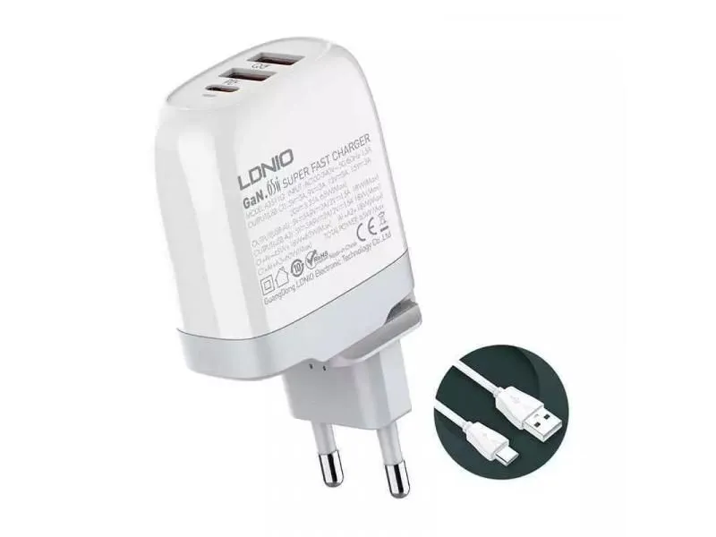 LDNIO Kućni punjač A3511Q 65W USB na Tip C